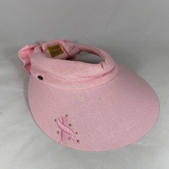Scala Accessories Scala Visor Hat Hot Pink Ribbon Breast Cancer
